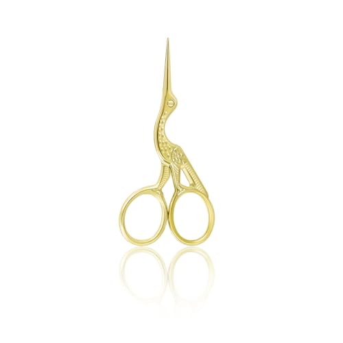 Golden Stork Embroidery Scissors Stainless Steel Sharp Tip Sewing Scissors for Everyday Use, Art Work, Needlework (1 Pcs 3.6Inch) - style: 1 Pcs 3.6Inch