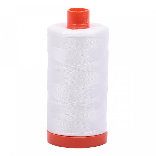 Aurifil 50wt Cotton 1,422yd-Natural White - color: Natural White