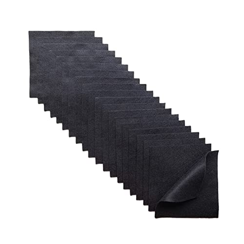 Jtnohx Soft Felt Fabric Flexible Craft Felt Sheets Black 6" 20Pcs 1.4mm - color: Black