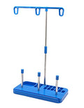 Thread Spool Holder Stand- 3 Spools Holder for Domestic (Home-Base) Embroidery and Sewing Machines - Four Colors for Choices (Blue) - color: Blue