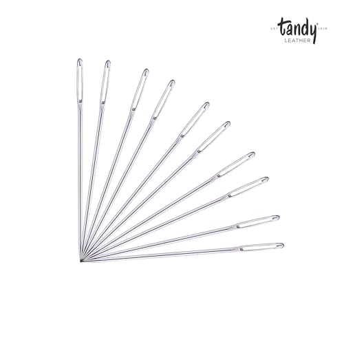 Tandy Leather Stitching Needle Smooth Hand Sewing with Blunt Tip (10 Pack)