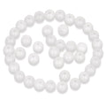 AD Beads Natural Gemstone 8mm Round Loose Beads Big Hole 2.5mm Sized 40pcs (White Jade) - color: White Jade