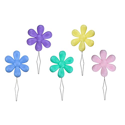 BEADNOVA Embroidery Needle Threader Tool 5pcs Plastic Flower Head Sewing Machine Needle Threader for Hand Sewing Cross Stitch Craft Knitting Quilting (5pcs, Mix Colors) - color: 5pcs