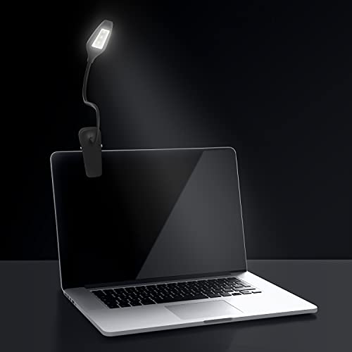 Energizer Rechargeable LED Book Light, Clip On Reading Light with Adjustable Light Modes, USB Charging Cable Included, Pack of 1, Black