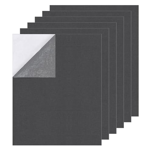 Self Adhesive Felt Sheets, 6PCS 13.4"x10.8" Dark Grey - color: Dark Grey