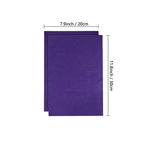 Jtnohx Color Felt Fabric Soft Felt Sheets for Crafts Dark Purple 20Pc 1.4mm - color: Dark Purple
