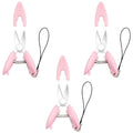 3-Piece Ultra Mini Travel Scissors Set, Tiny Keychain Snips with Safety Cap for Sewing, Yarn & Paper (Pink,3pc) ﻿