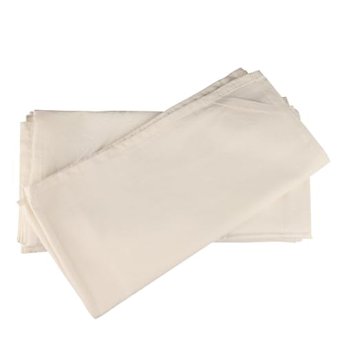 DG Collections 100% Cotton Flour Sack Towels – 12 Pack, 27x27 Inches, Natural, Lint-Free, Pre-Washed, Hemmed Edges – Reusable Kitchen Towels for Cleaning, Embroidery, Printing & Crafts - Natural - color: Natural, size: Set of 12 (27x27 inches)