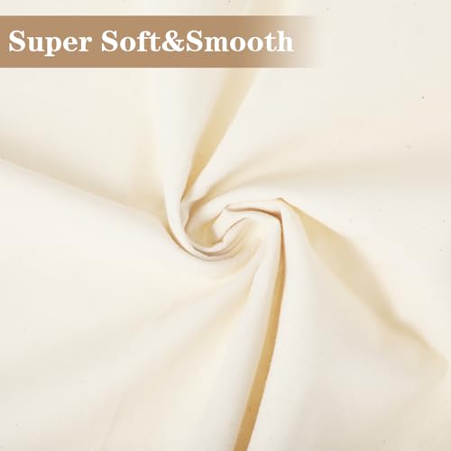 100% Cotton Muslin Cloth - Unbleached Soft White Muslin Fabric for Sewing & Draping (Light Weight, 63" x 2 Yards) - size: 63" x 2 Yards