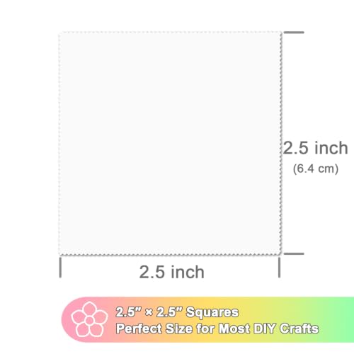 Pre-Cut Cotton Fabric Squares (84 pcs 2.5'' White) - color: 84 Pcs 2.5'' White