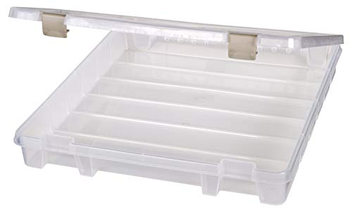 ArtBin 9100AB Super Satchel Slim 1 Open Compartment, Art & Craft Organizer, [1] Plastic Storage Case, Clear - style: 1 Compartment