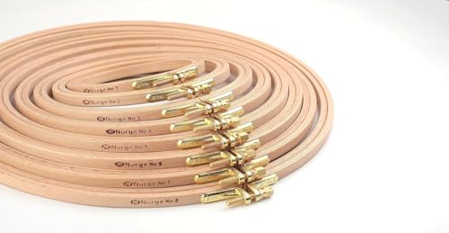 Nurge 3 Pcs 4 Inch Premium Beech Wood Gold Clasp Embroidery Hoop 8mm/0.3" Thickness (100mm = 3.93" ~ Approx 4") - style: 3 Pcs * 4"