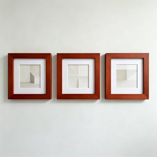 ZXT-parts Brown 6x6 Picture Frames with 4x4 Opening Mat.Brown 6x6 Square Photo Frame. Solid Wood, Perspex Panel, The Table or The Wall.Protective Film Must be Removed. - color: Brown