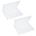 2pcs 42 Grids Plastic Bead Organizer Storage Containers - size: 9.2*6.5*0.7 inches(2 Pack)