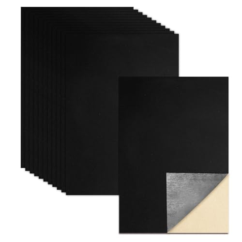 Biaungdo Black Self Adhesive Felt Sheets, 8 x 12 Inch, 12 Pcs - color: Black