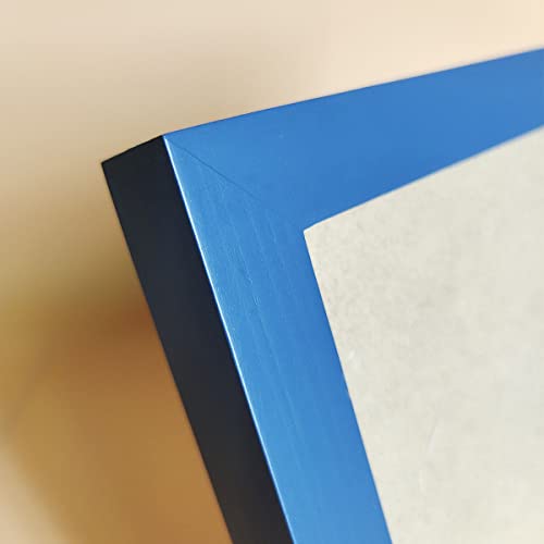 2x3 Picture Frame Solid Wood,Blue. Table Top or Wall - color: Blue, size: 2x3