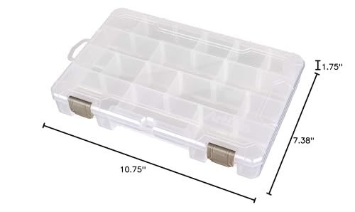 ArtBin Medium Solutions Box Craft Organizer with 12 Dividers, Clear - size: 10.75" x 7.375", style: 4 Compartments, 12 Dividers