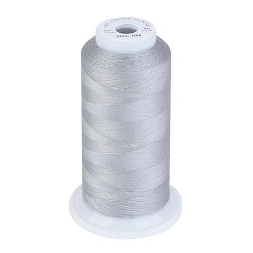 Simthread 100% Cotton Thread Dove Grey for Home Sewing Quilting Machine - color: Dove Grey