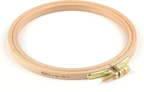 Nurge 3 Pcs 5 Inch Premium Beech Wood Gold Clasp Embroidery Hoop 8mm Thickness (130mm = 5.11" ~ Approx 5") (100-2 * 3pcs) - style: 3 Pcs * 5"