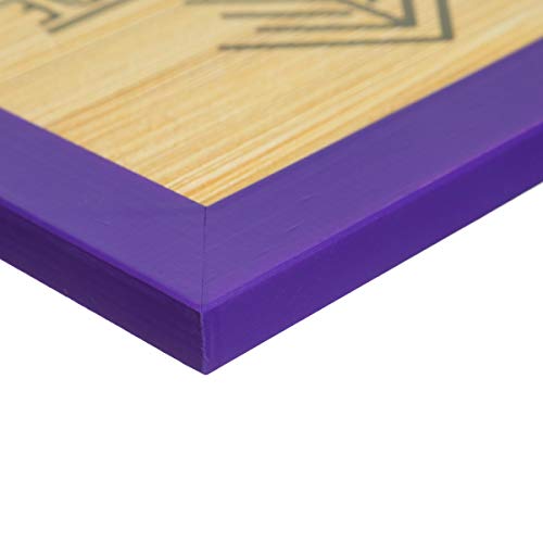 Rustic Wooden Square Picture Frames 8x8 - Set of 2 - Natural Solid Eco Wood with Real Glass for Wall Mounting and Tabletop Photo Frame - Purple - color: Purple