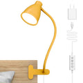 BOHON Clip on Light, Desk Lamp with Clamp, 5 Color 10 Brightness Yellow - color: Bright Yellow