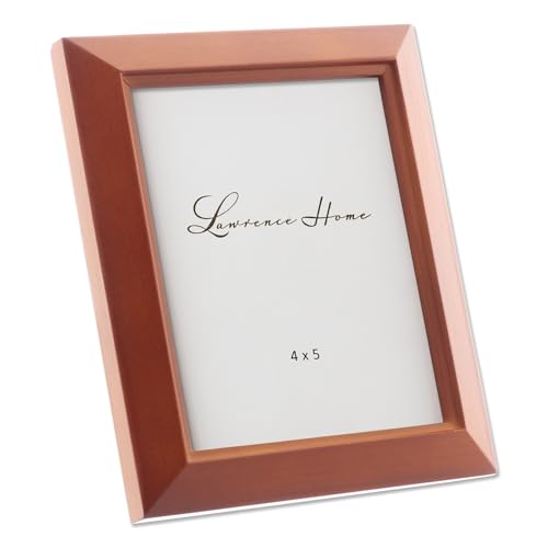 Lawrence Frames Estero Collection, Chestnut Wood Picture Frame, 4x5 - color: Chestnut, size: 4x5
