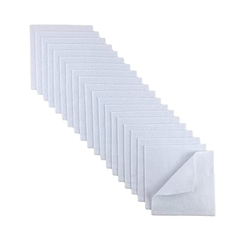 Jtnohx Soft Felt Fabric Flexible Craft Felt Sheets White 6" 20Pcs 1.4mm - color: White
