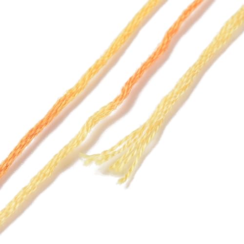 10 Skeins Goldenrod 0.5mm 6-Ply Polyester Embroidery Floss Cross Stitch Threads Segment Dyed Gradient for DIY Craft Hand Sewing Knitting DIY Crafts Jewelry Making 8.75 Yards(8m)/Skein - color: Goldenrod