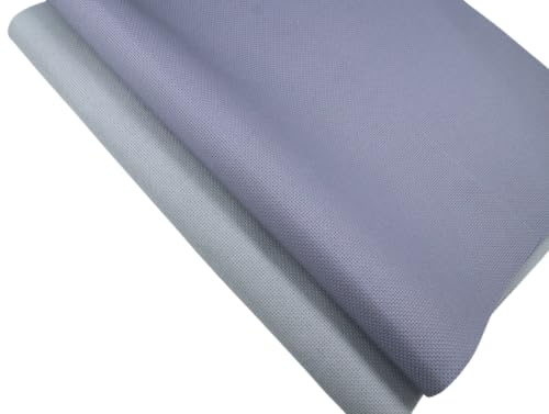 KCS 2 pc of 15" x 18"(38cmx45cm) 16 Count Cross Stitch Cotton Aida Cloth Needlework Fabric Box (Light Grey+Light Steel Grey,16CT) - color: Light Grey+light Steel Grey, size: 16CT
