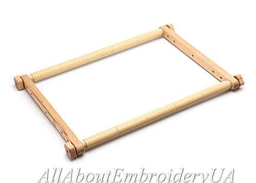 Needlepoint Embroidery Tapestry Scroll Frame Made of Organic Beech, Wooden Cross Stitch Frame, Needlepoint Holder, Stitching Frame (9.8" х 12.5") - size: 9.8" х 12.5"