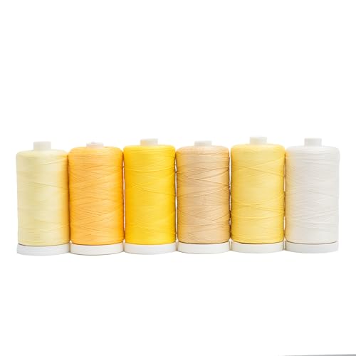 Connecting Threads Yellow Assorted 100% Cotton Thread Set - 6 Spools - color: Summer Sun