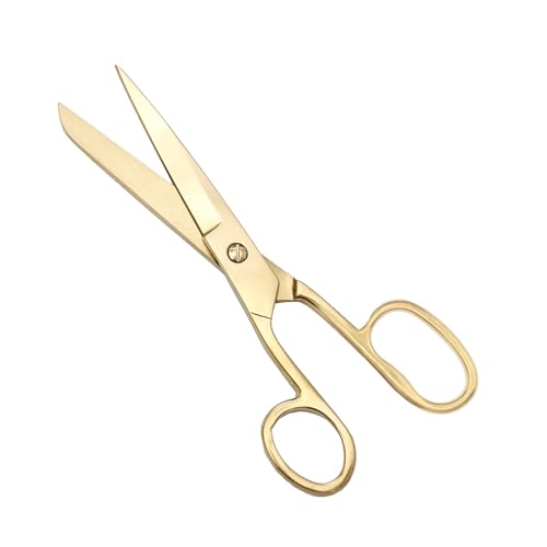 7" Gold Scissors, Sharp Tailor Fabric Craft Office Shears - color: New Gold