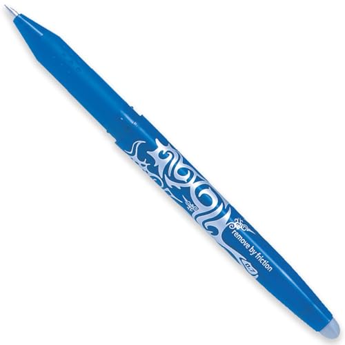 PILOT Frixion Heat/Friction Erasable Rollerball Pen FR7 - Medium Line 0.7mm Tip Nib - Floral Pillow Pack of 5 - Lime Green, Light Blue, Violet, Pink & Orange