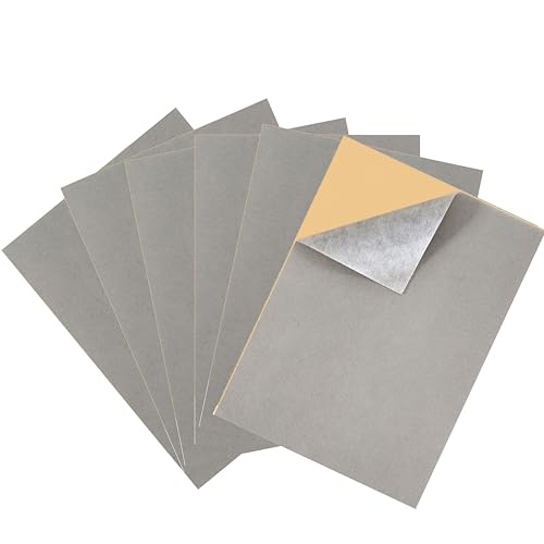 Bernese 6PCS Self Adhesive Felt Sheet, Felt Sheets with Adhesive Backing for Jewelry Box and Drawer Liner, A4 Size (8.3" x 11.8", Grey) - color: Gray