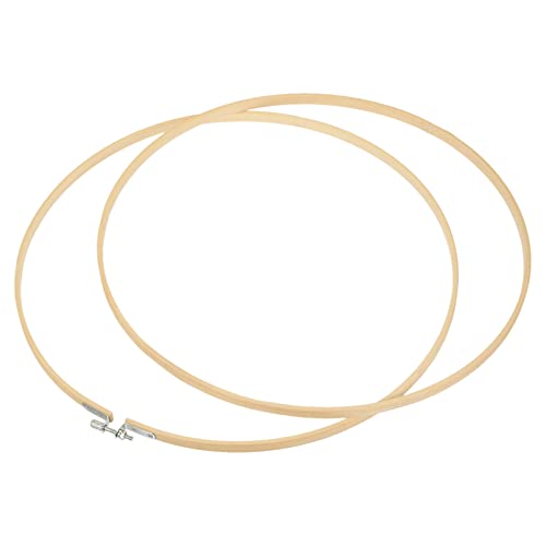 MECCANIXITY Embroidery Hoop 13 Inch Round Bamboo Circle Cross-Stitch Ring for Art Craft Sewing Ornament - size: 13"