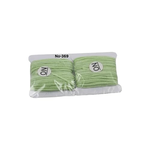 Embroidery Floss Kit and Refills - Cotton Threads - DMC Color Coding for Cross Stitch, String Crafts, Friendship Bracelets - color: 369 Light Green