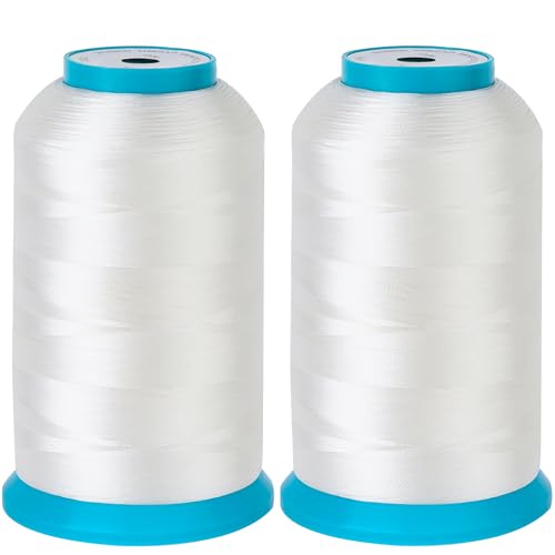 New brothread 2×5000M(5500Y) Huge Spools of Bobbin Thread- White - color: 2XWHITE