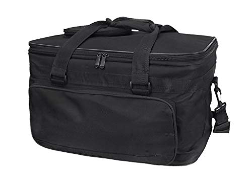 Compact Fundamentals Art and Crafts Supplies Organizer Tote Bag Shoulder Bag Foldable Oxford Fabric Essentials Art Cargo Carry Bag for Brush Pens Markers Pencils Highlighters Sketchbook Color Chart - color: Black