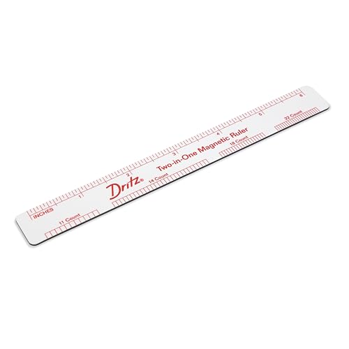 Dritz Magnet Board & Ruler, 8 x 10 Inch Cross Stitch Pattern Holder
