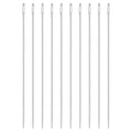 uxcell 50Pcs Large Eye Needles, 4.92" 1.6mm High Carbon Iron Embroidery Thread Needle Sewing Big Eye Needle Knitting Needles for Hand Sewing Art Crafts, Silver - size: 1.6x125mm