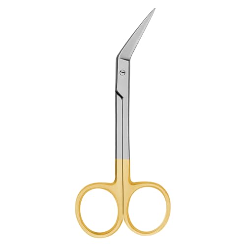 Iris Scissors 4.50" Str/Cud/Angled TC Tungsten Carbide, Supercut O.R. Grade (T/C Tungsten-Carbide Angled) - style: T/C Tungsten-Carbide Angled