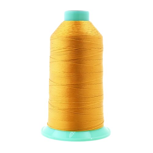 Mandala Crafts Size 138 420D T135 Gold Bonded Nylon Thread, 1250 YDs - color: Gold, size: T135 #138 420D/3 1250 Yards