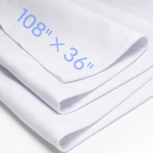 White Felt Fabric Sheet 108" X 36", 1.4mm Thick Large Soft Durable Flexible Craft Felt by The Yard, Nonwoven Fabric for DIY Sewing, Arts and Crafts, Decoration Projects - color: White, size: 3 yard pre cut