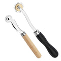 Lunarm Tracing Wheel Sewing Tool 2PCS Professional Stitch Marking Spacer - color: Black and Wood