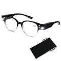 Reading Glasses with Lights Bright LED Readers with Lights Magnifier Glasses for Reading Fashion Blue Light Blocking Glasses Magnifier Nighttime Reader Women Men Clear Vision Lighted Eye Glasses+2.0 - size: +200