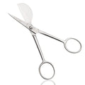 Ontaki Dual Bent Machine Embroidery Scissors - 6.5" Carbon Steel, Silver