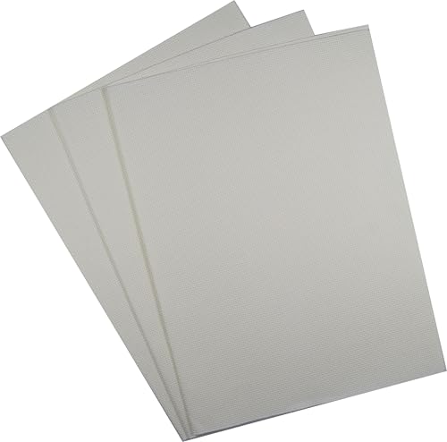 KCS 3 pc of 12" x 18"(30cmx45cm) Counted Cotton Aida Cloth Cross Stitch Fabric (Antique White,14CT) - color: Antique White, size: 14CT