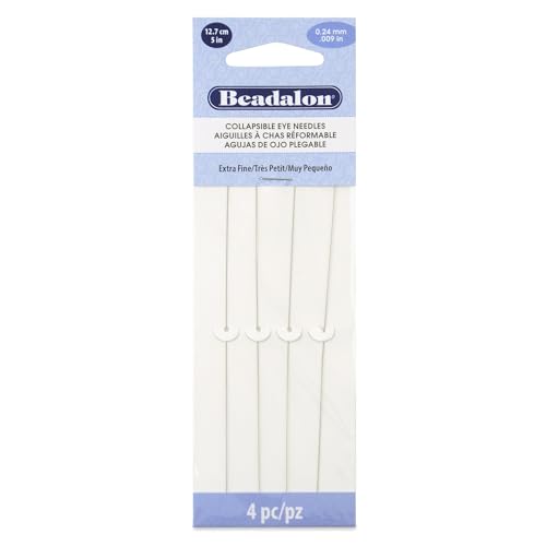 Beadalon Collapsible Eye Beading Needles - 5 Inches, Extra Fine, 4 pc - style: 5 inches