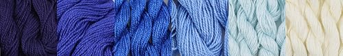 KCS 162 Yards(150 Meters) Mercerized Pearl Cotton Crochet Needlepoint Thread,Size 5,6 skeins,Mixed Color 09 - color: 6color09, size: 6 skeins