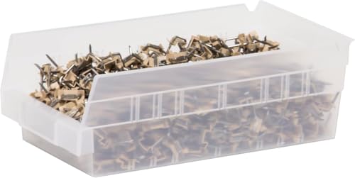 Akro-Mils 30130 Heavy Duty Plastic Shelf Bins, 12"x 6.5"x 4", Clear, 12-Pk - color: Clear